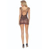 Passion - Bs111 Bodystocking En Dentelle Noire